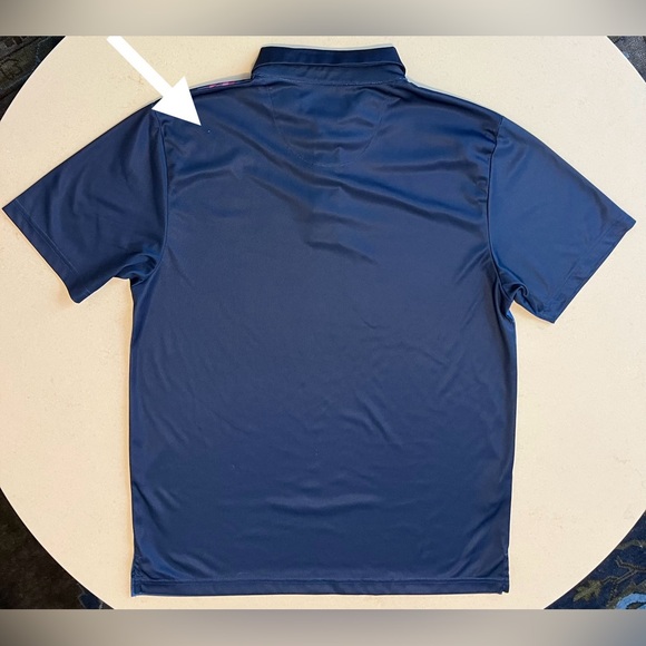 🏌️‍♂️⛳️PGA Tour Pro Series Mens Size L Navy+  Blue Golf Polo Shirt Athletic Fit - Picture 13 of 17